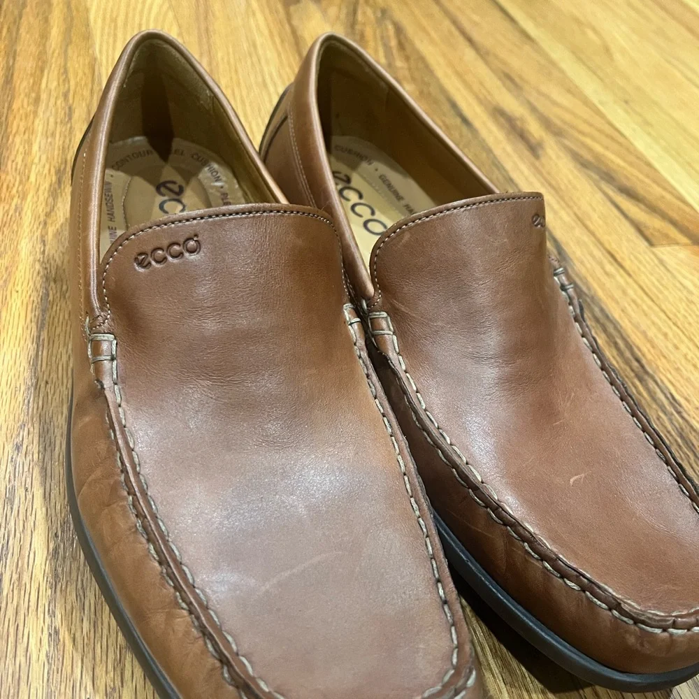 ECCO Brown Leather‎ Classic Slip On Loafer Shoes Men\'s Size 43 (9-9.5) US Ecco | Shoes | Ecco Classic Moc 2 Slip On Driving Shoes  main image 3